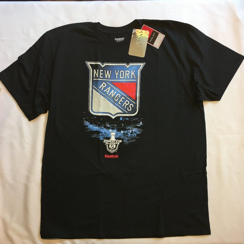 New York RANGERS Stanley Cup Playoffs 2014 REEBOK T Shirt XL